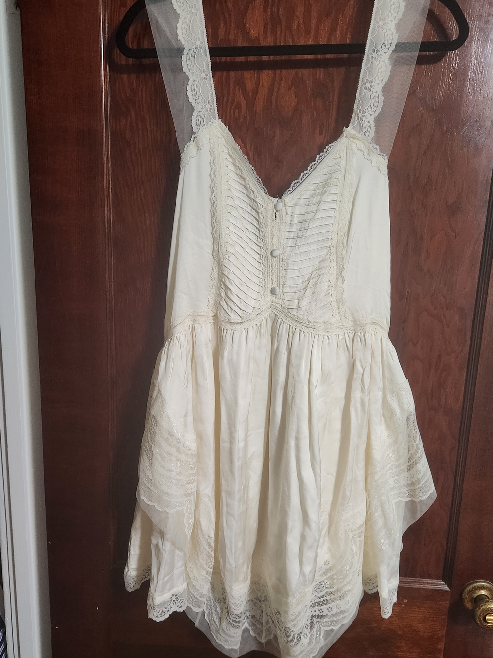 NWT Anthropologie Lacey Satin Slip Dress Ivory XS - SOLD OUT - Picture 3 of 10